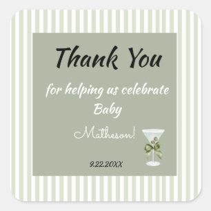 Baby Martini 'tini-one' Square Sticker