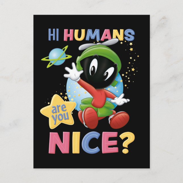 Baby MARVIN THE MARTIAN™| Hi Humans Invitation Postcard (Front)
