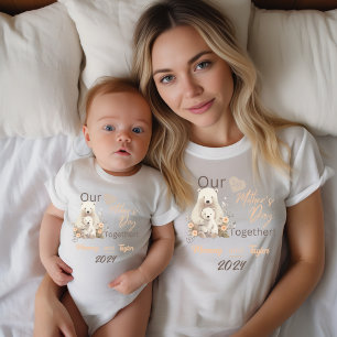 Baby Matching Bear Our First Mother's Day Together Bodysuit