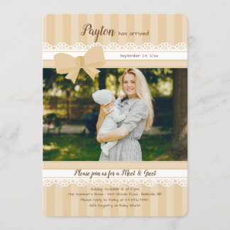 Baby Meet and Greet Photo Invitation