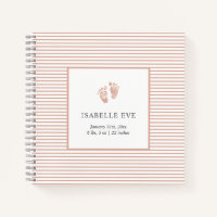 Baby Memory Book Personalised Baby Book Blush Pink