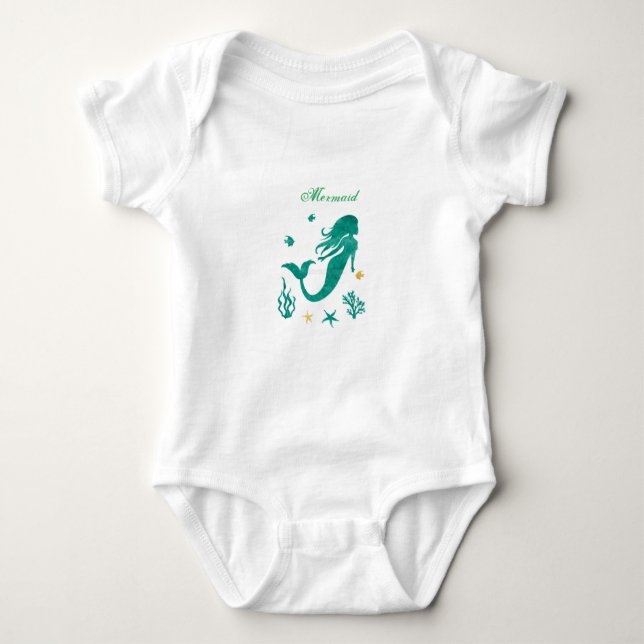 Baby Mermaid  Baby Bodysuit (Front)