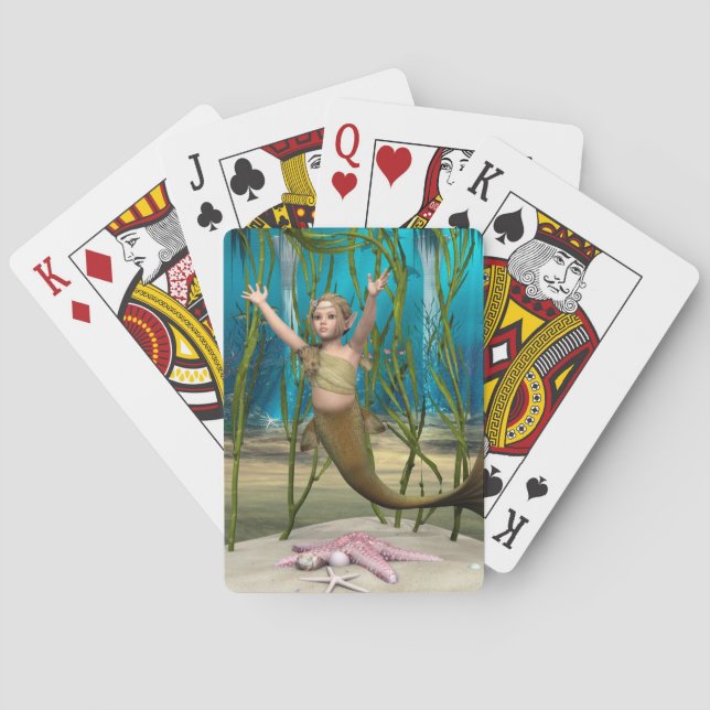 Baby Mermaid Playing Cards (Back)