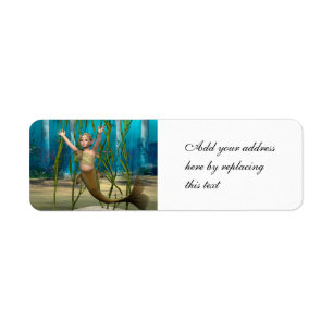 Baby Mermaid Return Address Label