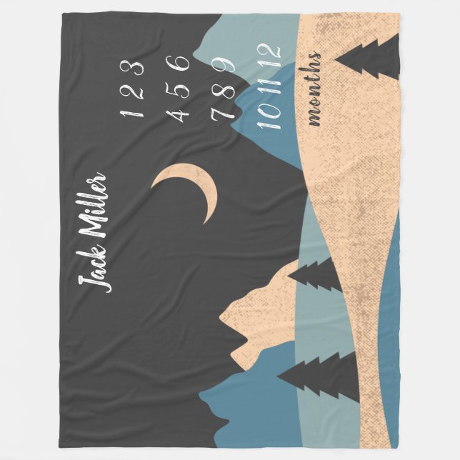 Baby Milestona Blanket Nature Landscape (Front)