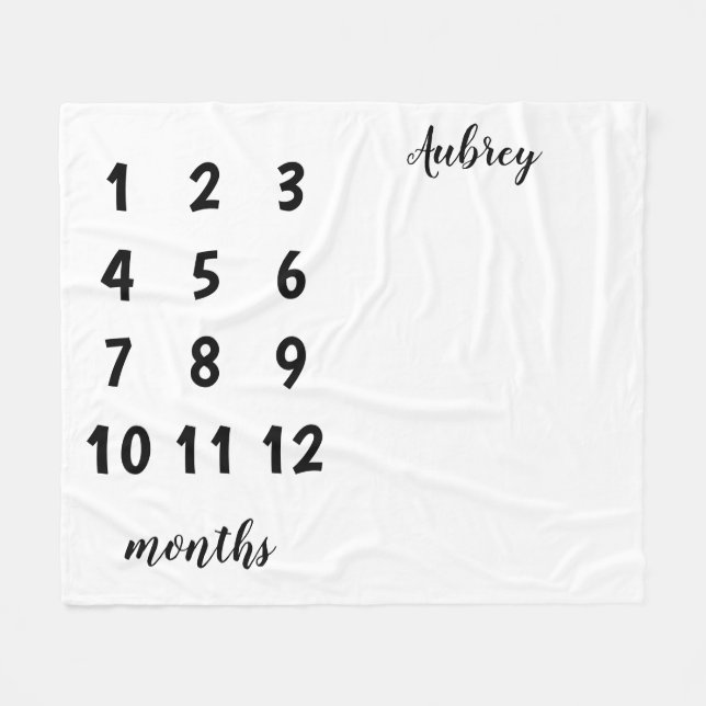 Baby Milestone Blanket (Front (Horizontal))