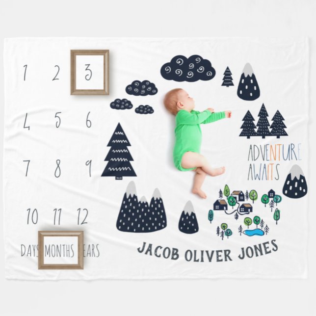 Baby Milestone Blanket | Adventure Awaits (Creator Uploaded)