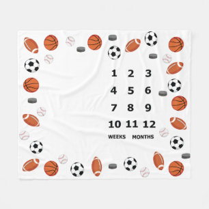 Baby Milestone Blanket Sports Design