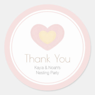Baby Mobile Nesting Party Classic Round Sticker