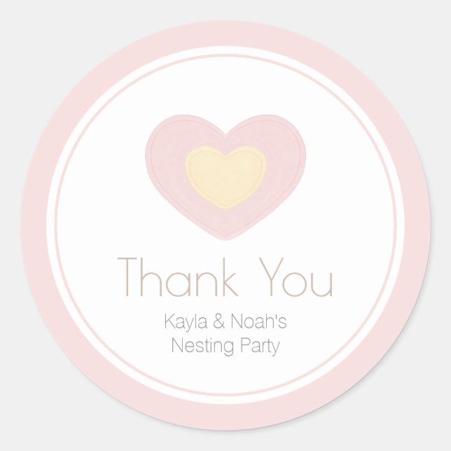 Baby Mobile Nesting Party Classic Round Sticker (Front)