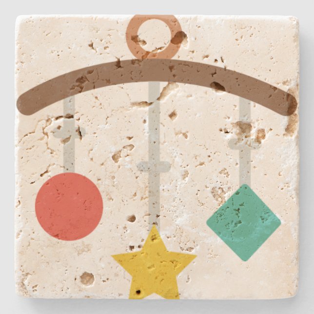 baby mobile stone coaster (Front)