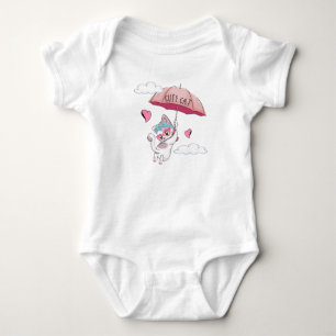 baby mommy with cute kitta bodysuit