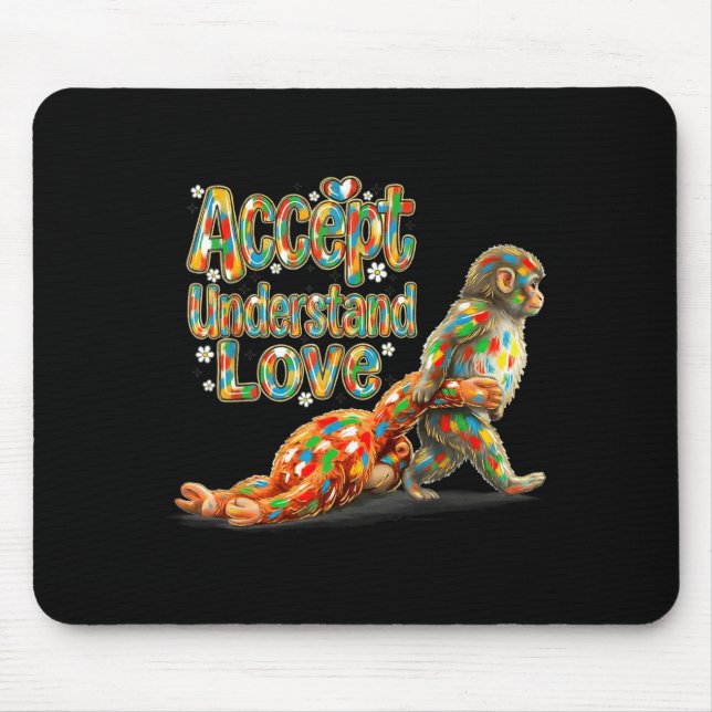 Baby monkey autism awareness accept understand mouse pad (Front)