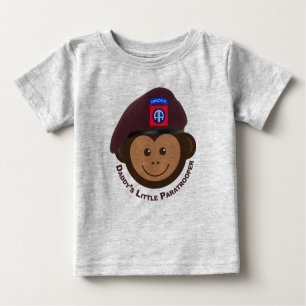 Baby Monkey “Daddy’s Little Paratrooper” Baby T-Shirt