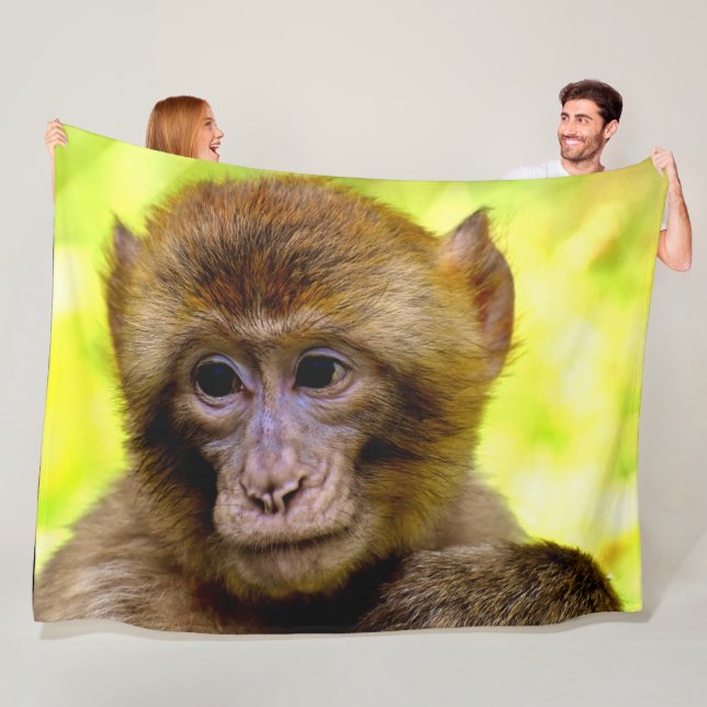 BABY MONKEY FLEECE BLANKET (In Situ)