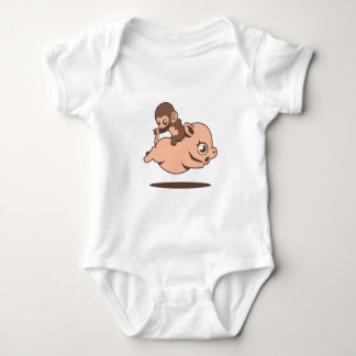Baby Monkey (Going Backwards on a Pig) Bodysuit
