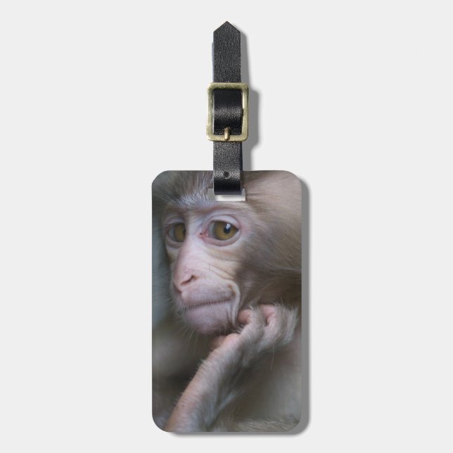 Baby Monkey Luggage Tag (Front Vertical)