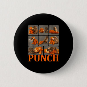 Baby monkey punch 6 cm round badge
