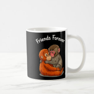 Baby monkey punch & orangutan friends forever coffee mug