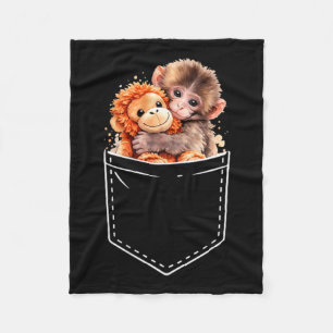 Baby Monkey Punch and Ora-Mama cket Funny Men Fleece Blanket