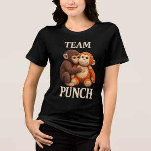 Baby Monkey Punch Crochet Pattern Cute Amigurumi Tri-Blend Shirt