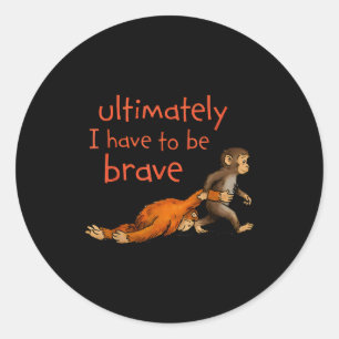 Baby monkey punch cute monkey punch men women classic round sticker