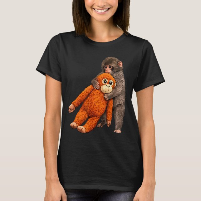 Baby monkey punch hugging  T-Shirt (Front)