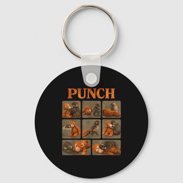 Baby monkey punch  key ring (Front)