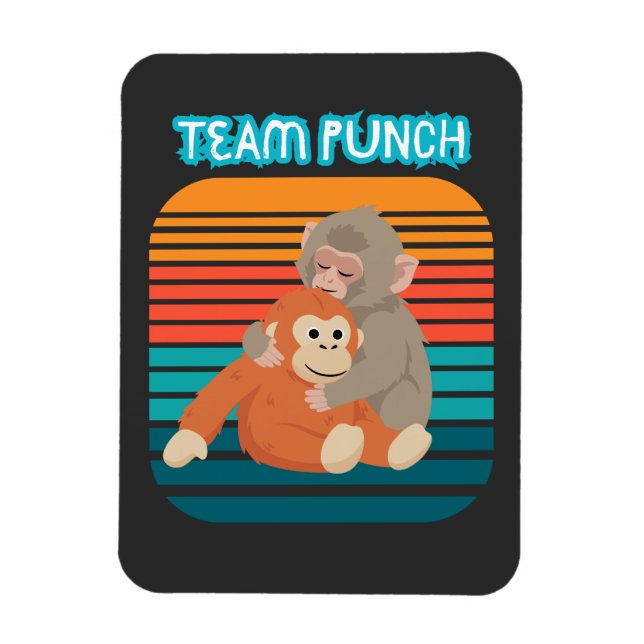 baby monkey punch magnet (Vertical)
