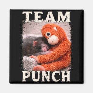 Baby monkey punch meme team punch trend meme magnet