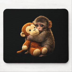 Baby monkey punch plush cute monkey punch plush mouse pad