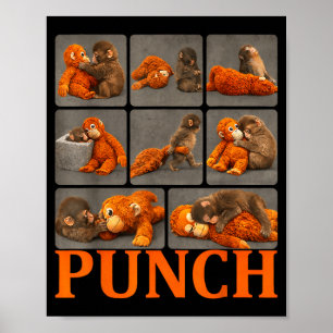 Baby monkey punch poster