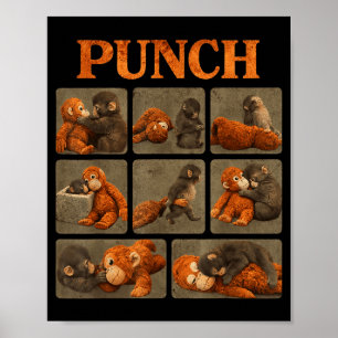 Baby monkey punch poster