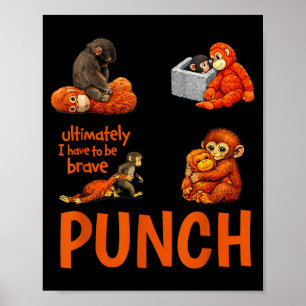 Baby monkey punch poster