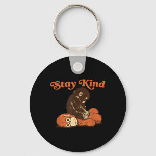 Baby Monkey Punch Stay Kind Plush Toy Cute Trendy Key Ring