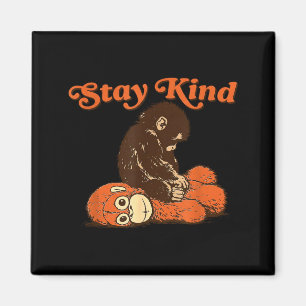 Baby monkey punch stay kind plush toy cute trendy magnet