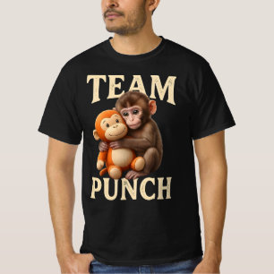 Baby Monkey Punch Team   Cute Rescued Macaque Cudd T-Shirt