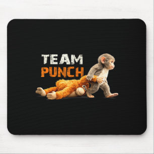 Baby monkey punch team punch cute animal lover mouse pad