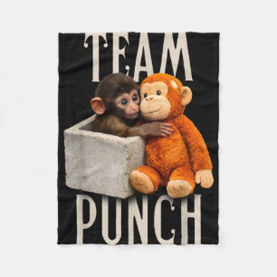 Baby monkey punch team punch fleece blanket