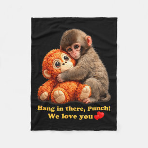 Baby monkey punch team punch fleece blanket