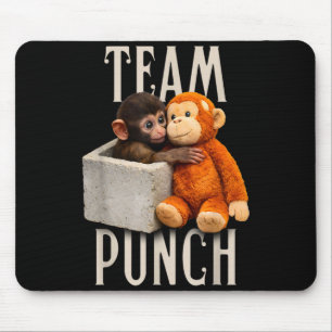 Baby monkey punch team punch mouse pad