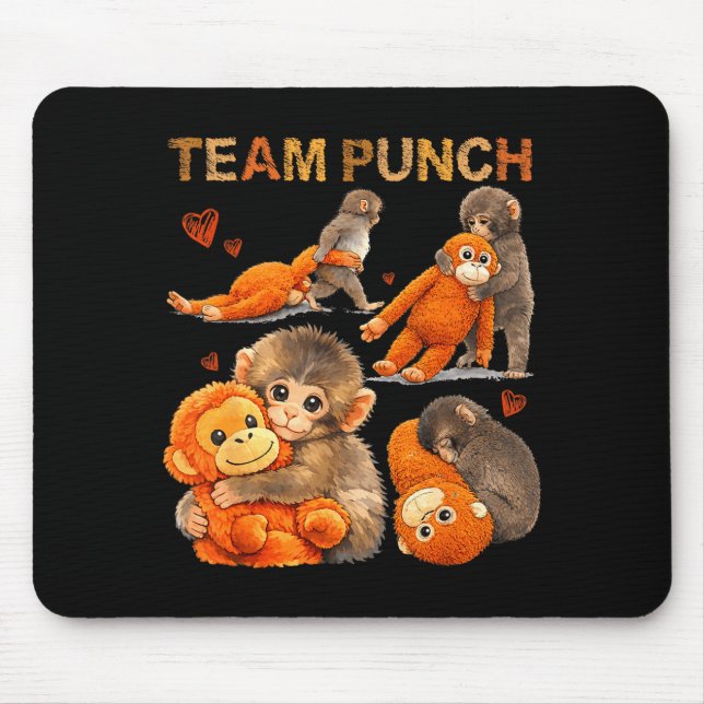Baby monkey punch team punch  mouse pad (Front)