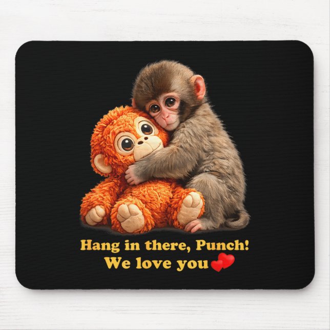 Baby monkey punch team punch  mouse pad (Front)