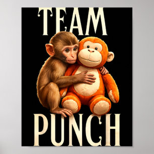 Baby monkey punch team punch poster
