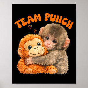Baby monkey punch team punch poster