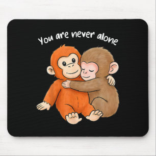 Baby monkey punch you are not alone mouse pad