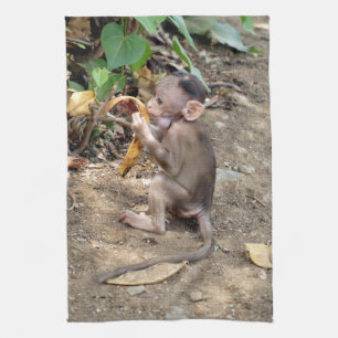 Baby Monkey Tea Towel