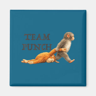 Baby monkey team punch funny monkey meme Baby monk Magnet