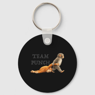 Baby Monkey Team Punch Funny Viral Monkey Meme Key Ring