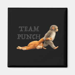 Baby Monkey Team Punch Funny Viral Monkey Meme Magnet